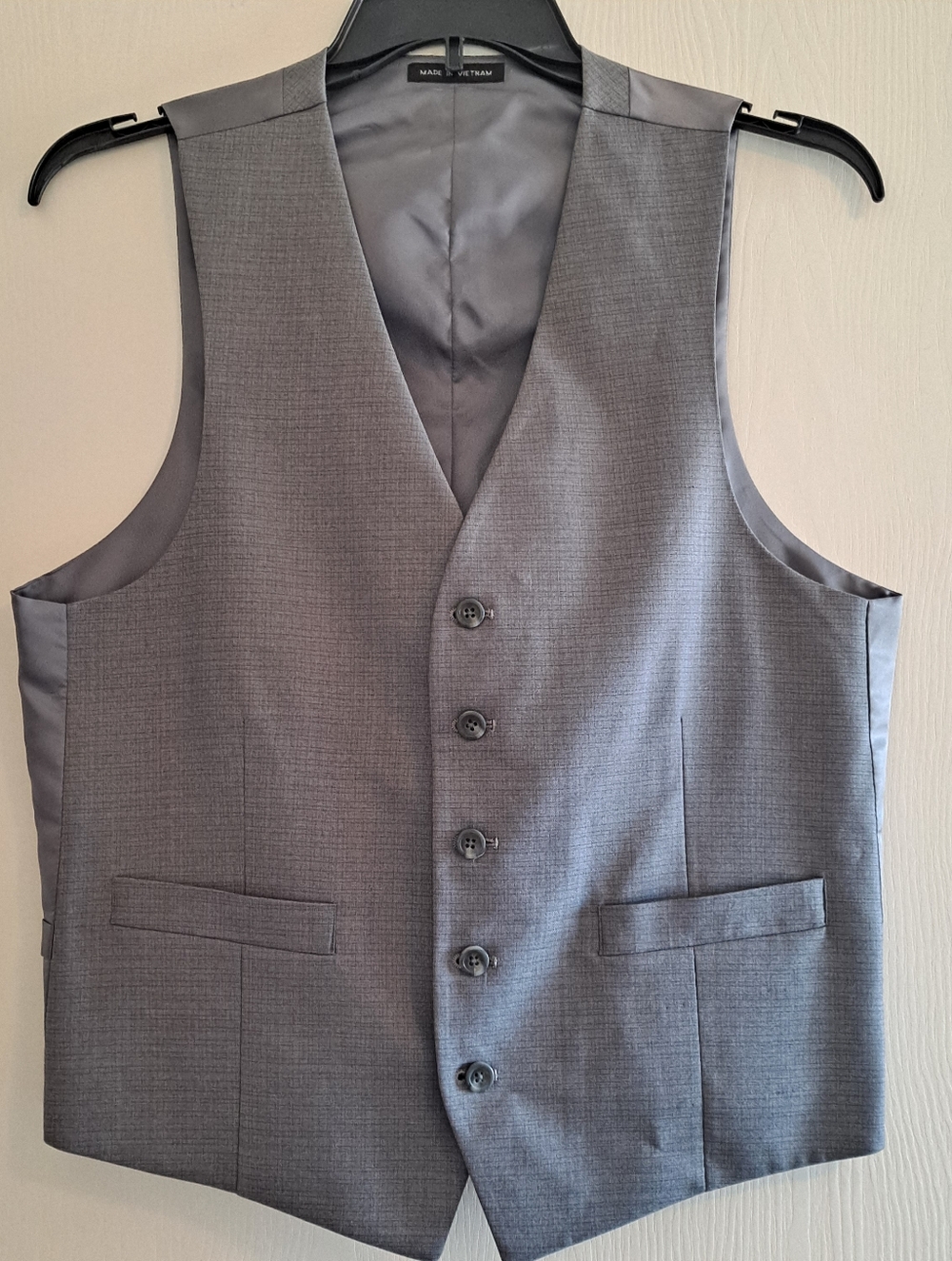 Reaction by Keneth Cole Size: M Men's Gray Dress Vest - Classic Formal Vest